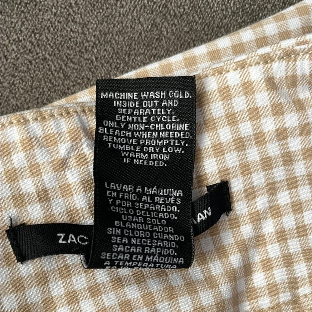 Zac & Rachel Beige Checkered Pants - Picture 10 of 10